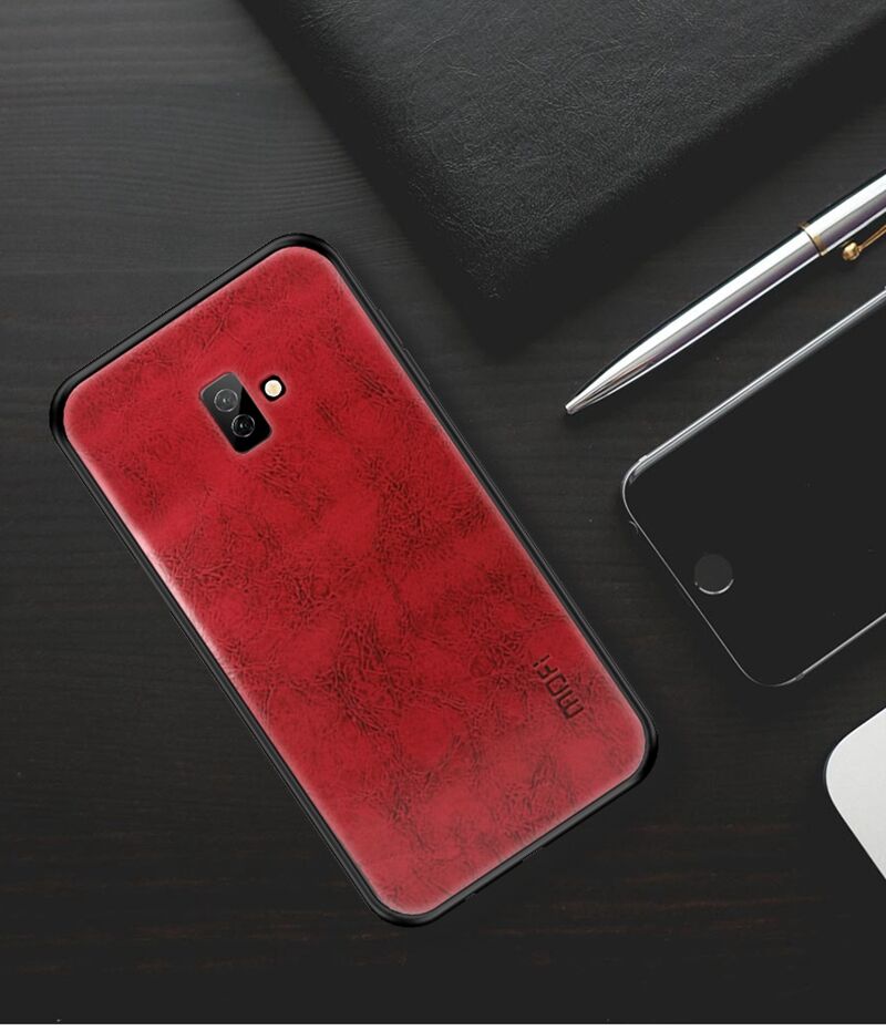 Mofi bőr tok Samsung Galaxy J6 Plus - sötétkék