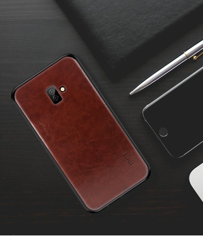 Mofi bőr tok Samsung Galaxy J6 Plus - sötétkék