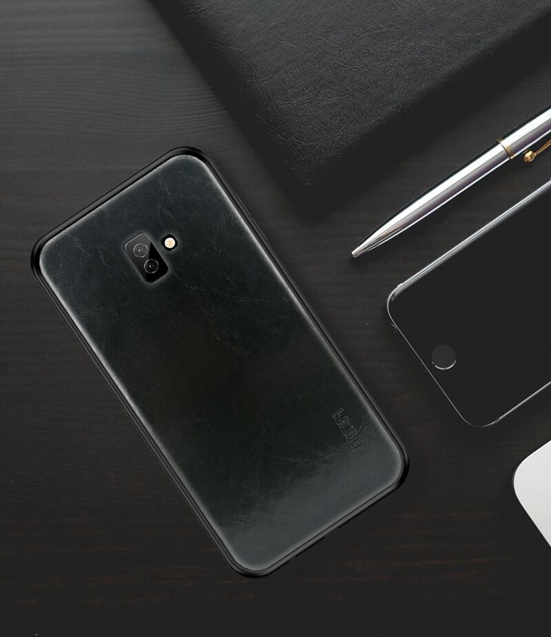 Mofi bőr tok Samsung Galaxy J6 Plus - sötétkék