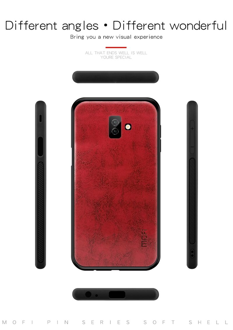 Mofi bőr tok Samsung Galaxy J6 Plus - sötétkék