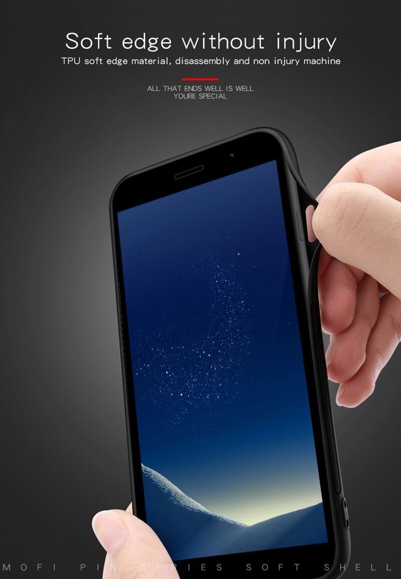 Mofi bőr tok Samsung Galaxy J6 Plus - barna