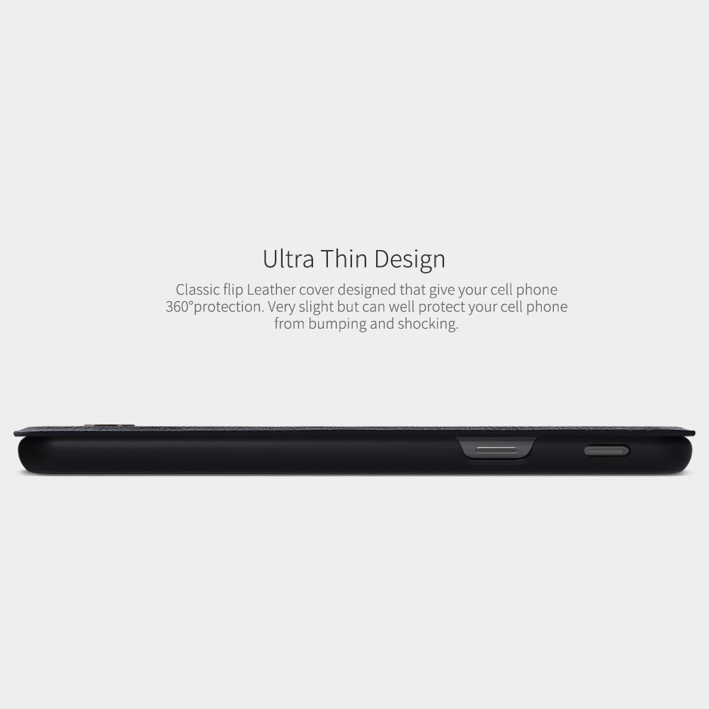 Nillkin Qin bőr flip cover tok Samsung Galaxy J4 Plus - barna