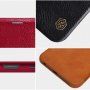 Nillkin Qin bőr flip cover tok Samsung Galaxy J4 Plus - barna