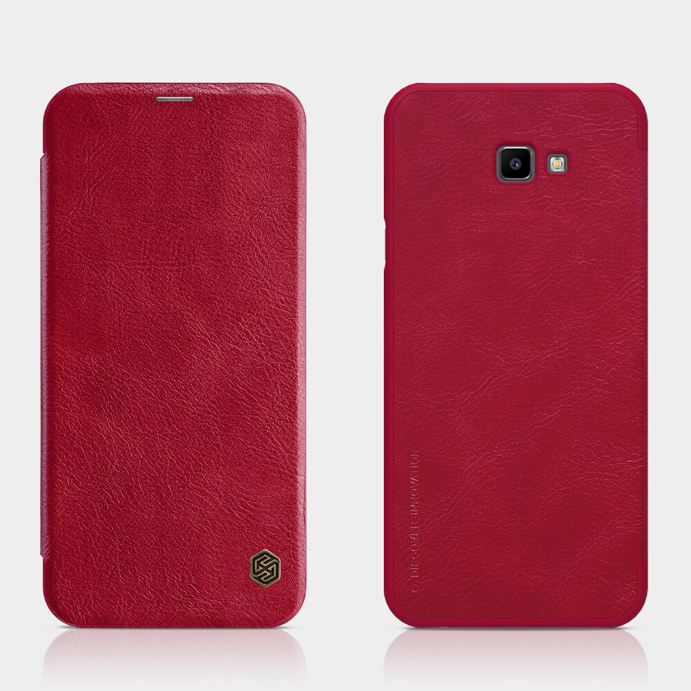 Nillkin Qin bőr flip cover tok Samsung Galaxy J4 Plus - barna