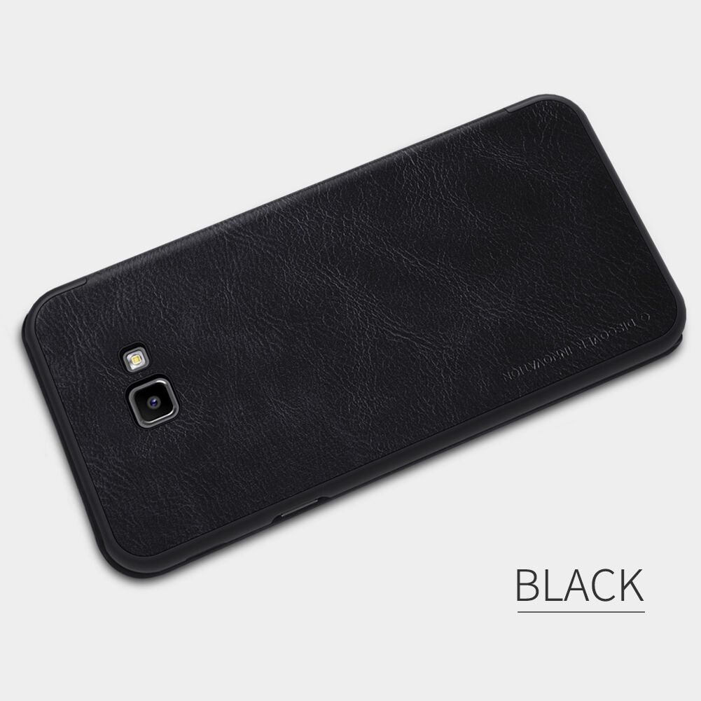 Nillkin Qin bőr flip cover tok Samsung Galaxy J4 Plus - barna
