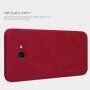 Nillkin Qin bőr flip cover tok Samsung Galaxy J4 Plus - fekete
