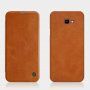 Nillkin Qin bőr flip cover tok Samsung Galaxy J4 Plus - fekete
