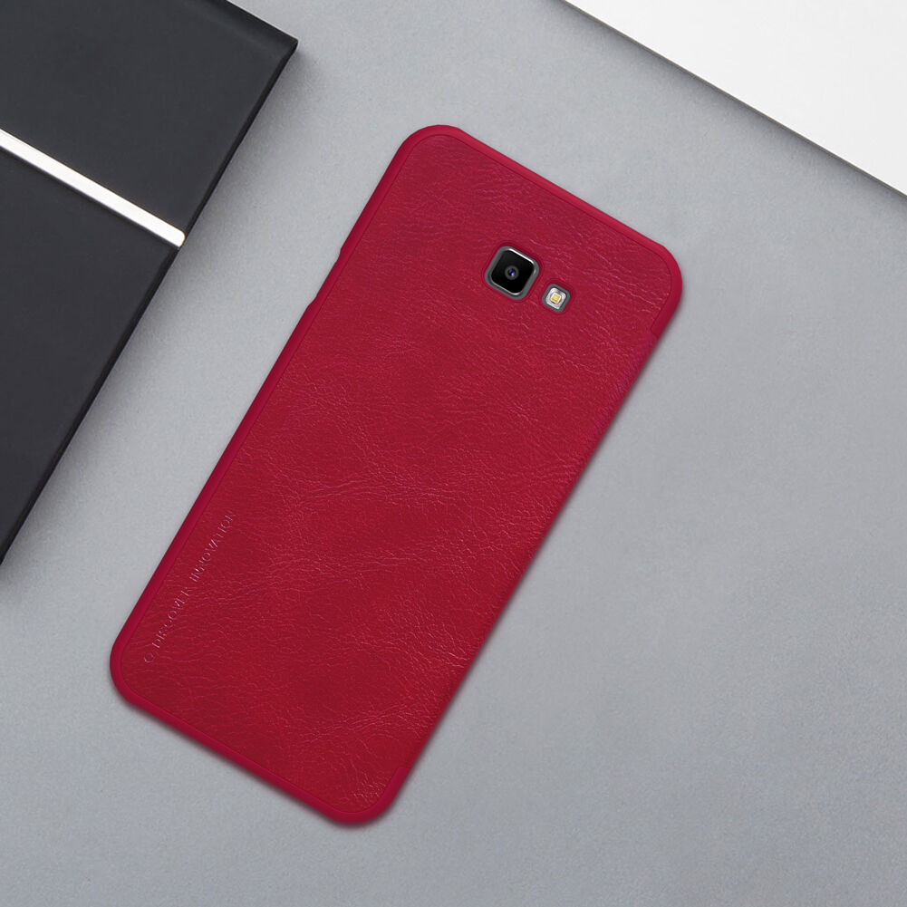Nillkin Qin bőr flip cover tok Samsung Galaxy J4 Plus - fekete Nillkin Qin bőr flip cover tok Samsung Galaxy J4 Plus - fekete