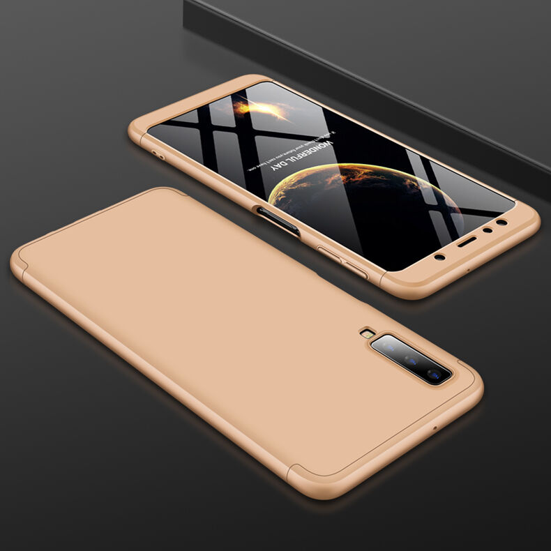 Gkk tartós tok Samsung Galaxy A7 (2018) - arany-fekete