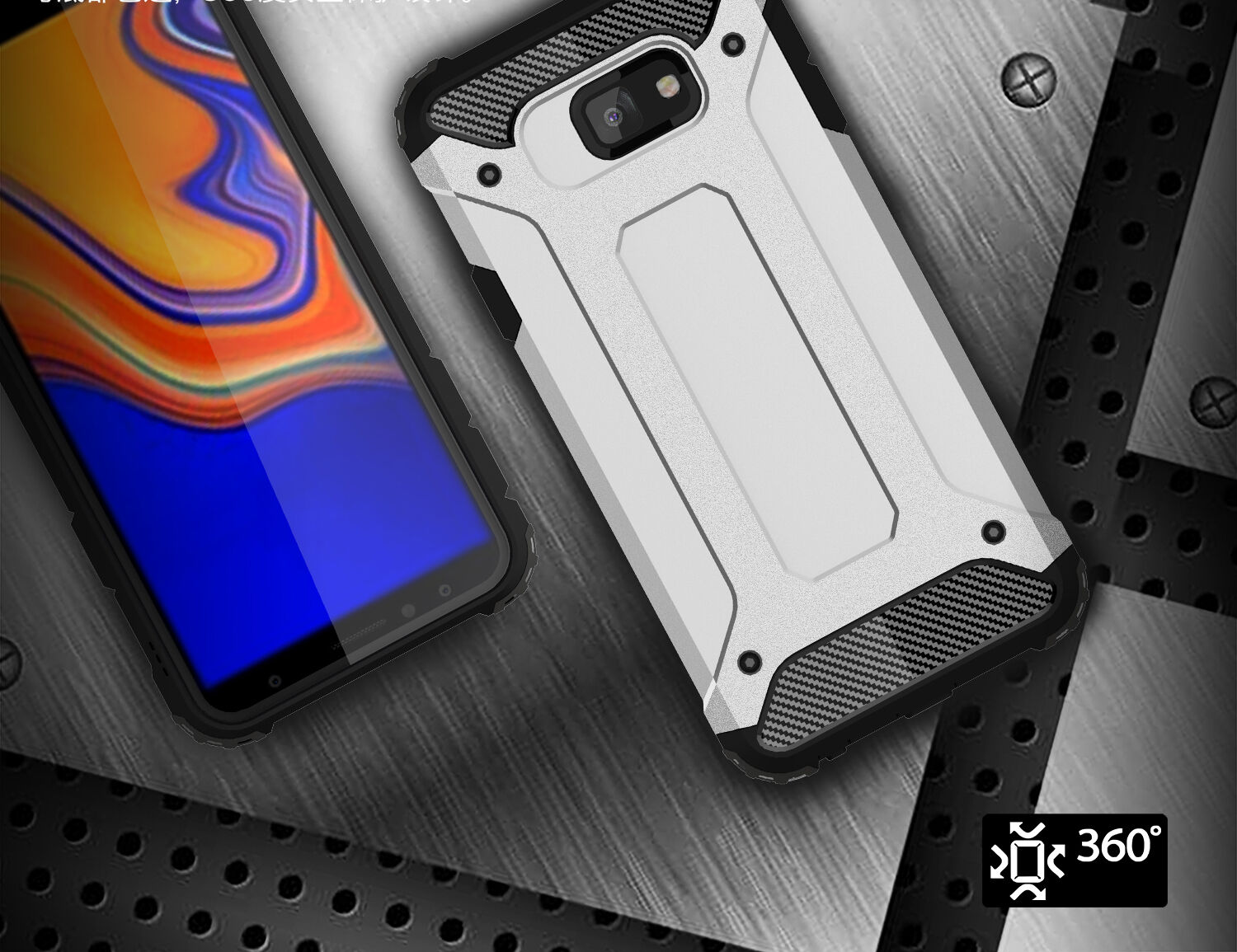 Szuper tartós Armor tok Samsung Galaxy J4 Plus - arany