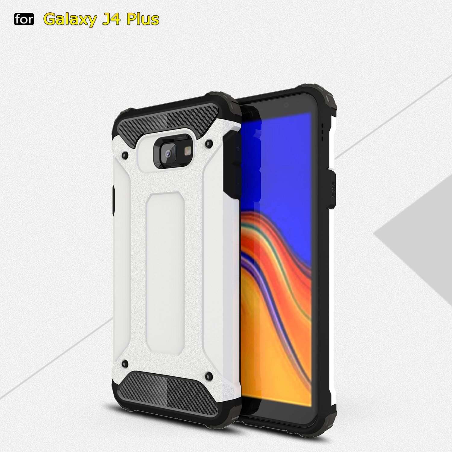Szuper tartós Armor tok Samsung Galaxy J4 Plus - arany