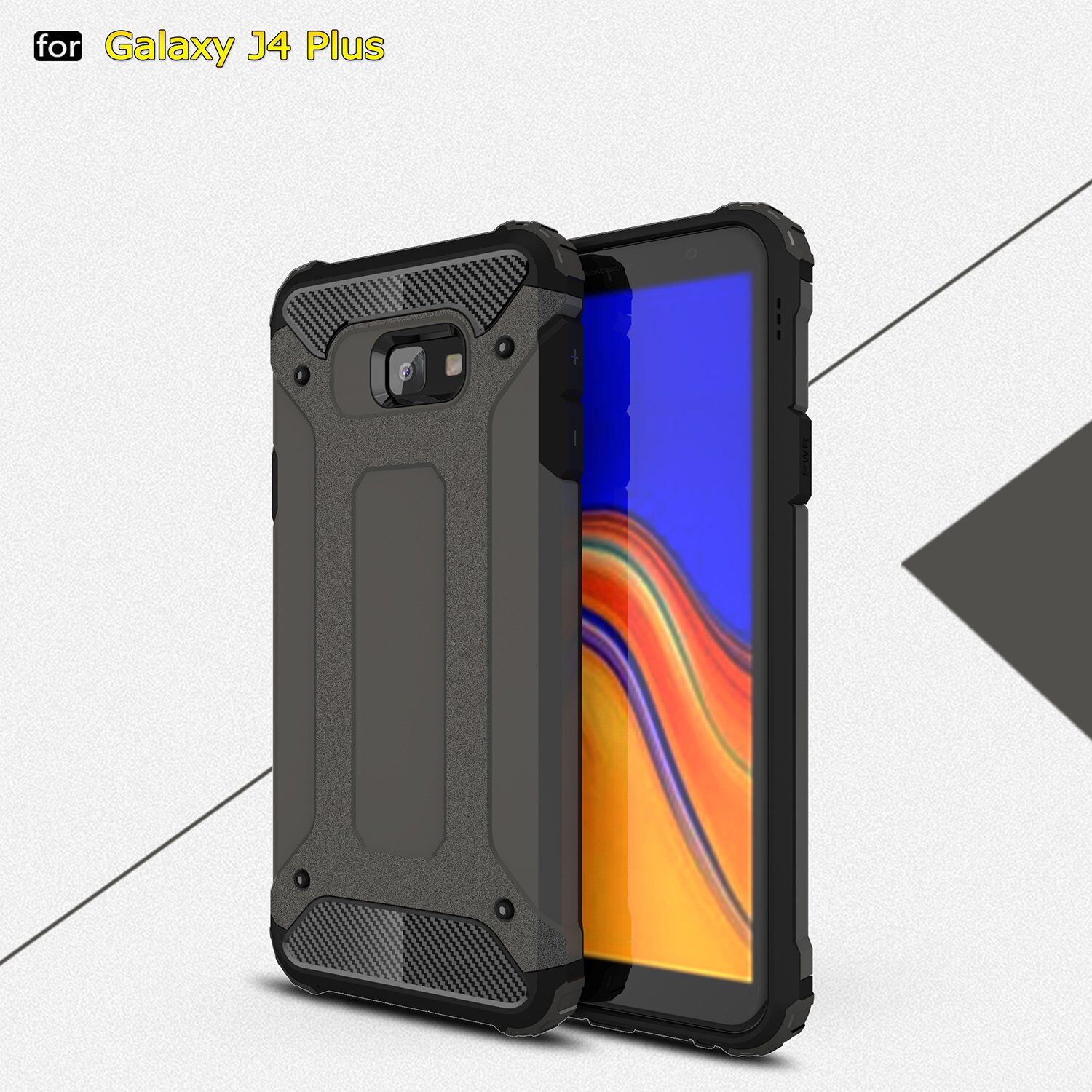 Szuper tartós Armor tok Samsung Galaxy J4 Plus - arany