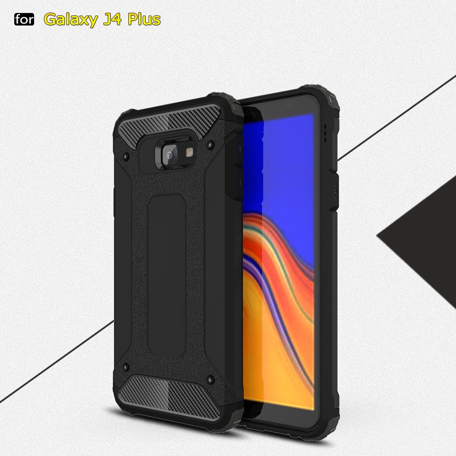 Szuper tartós Armor tok Samsung Galaxy J4 Plus - arany
