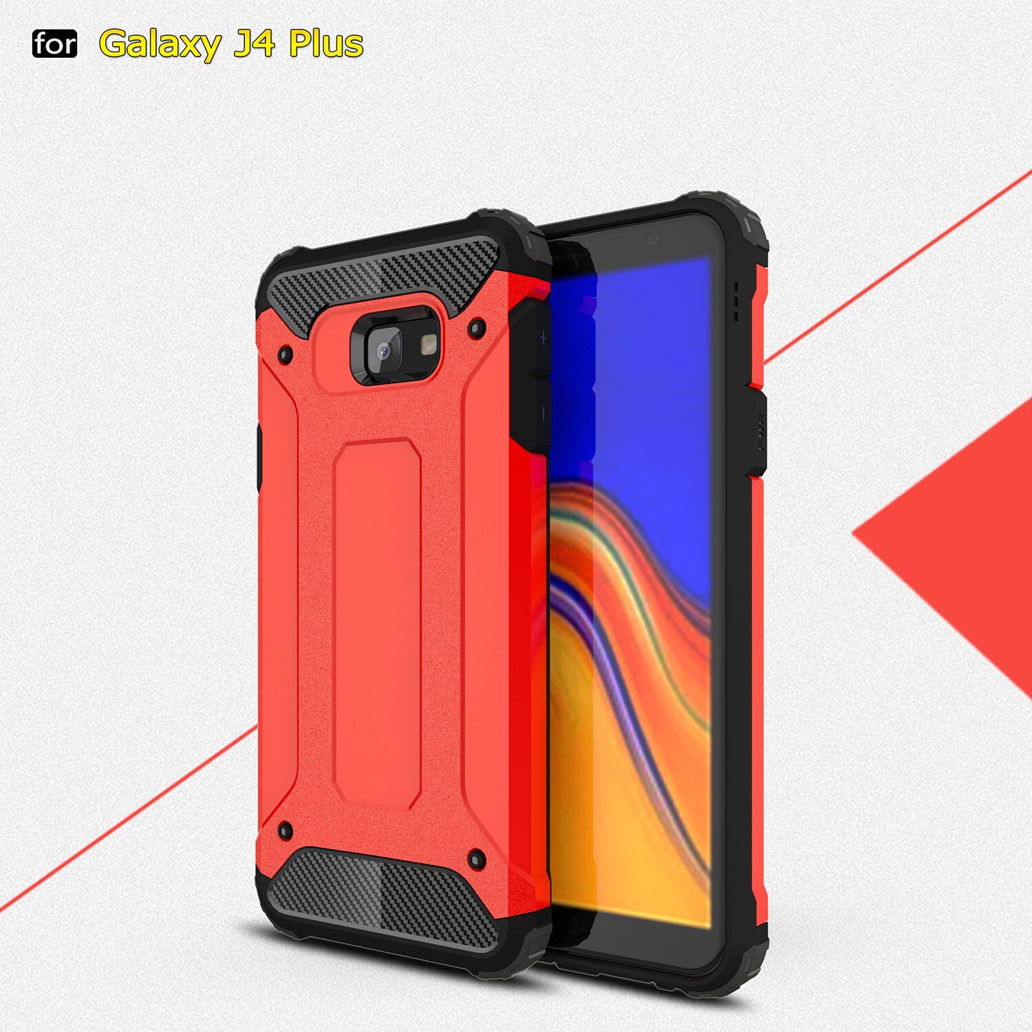 Szuper tartós Armor tok Samsung Galaxy J4 Plus - arany