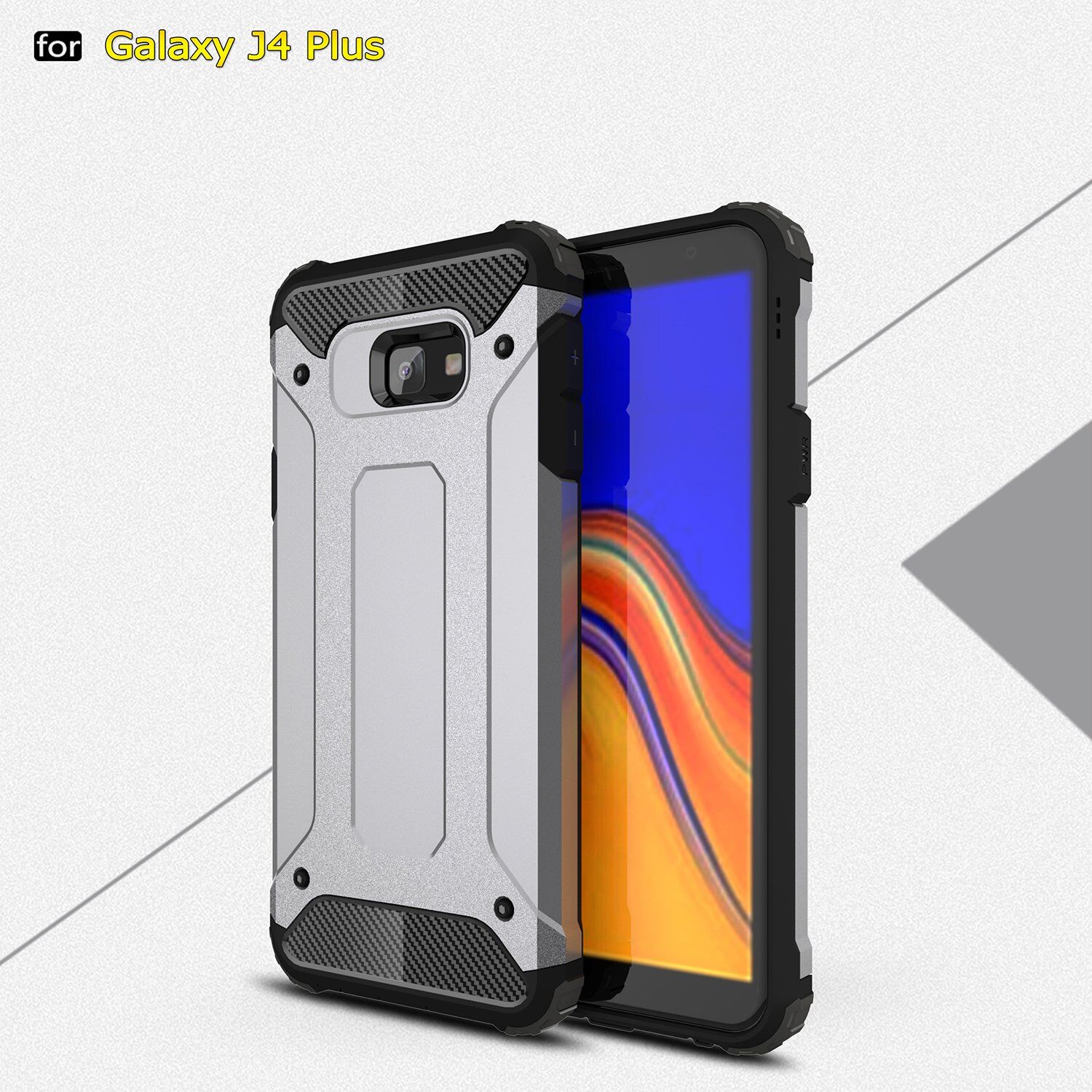 Szuper tartós Armor tok Samsung Galaxy J4 Plus - arany