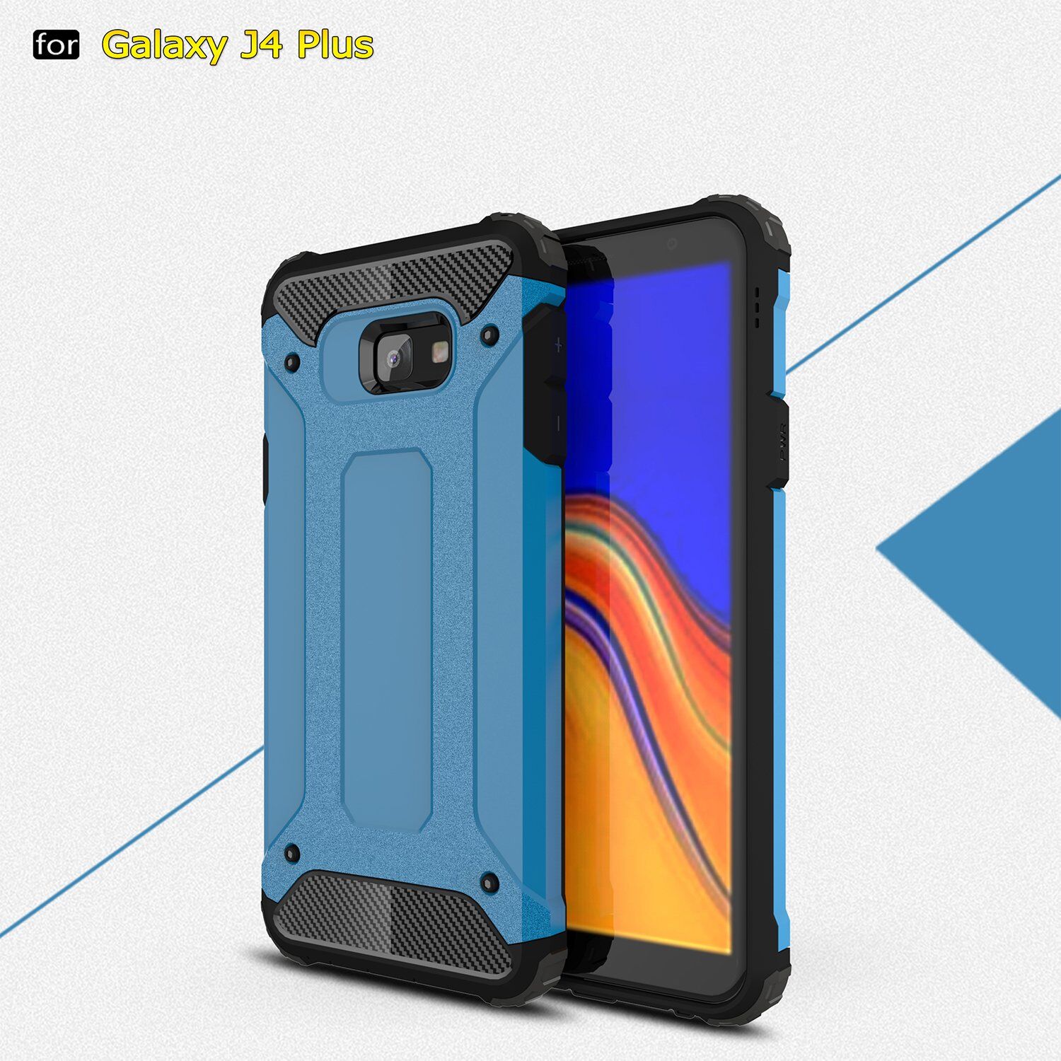 Szuper tartós Armor tok Samsung Galaxy J4 Plus - arany