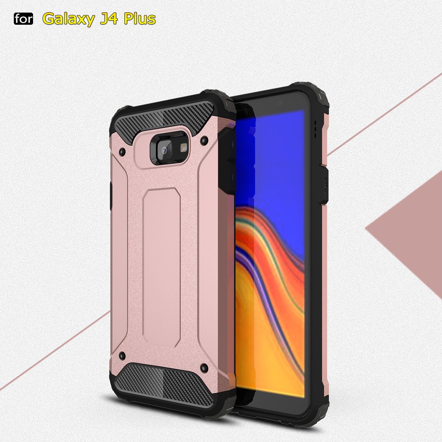 Szuper tartós Armor tok Samsung Galaxy J4 Plus - arany