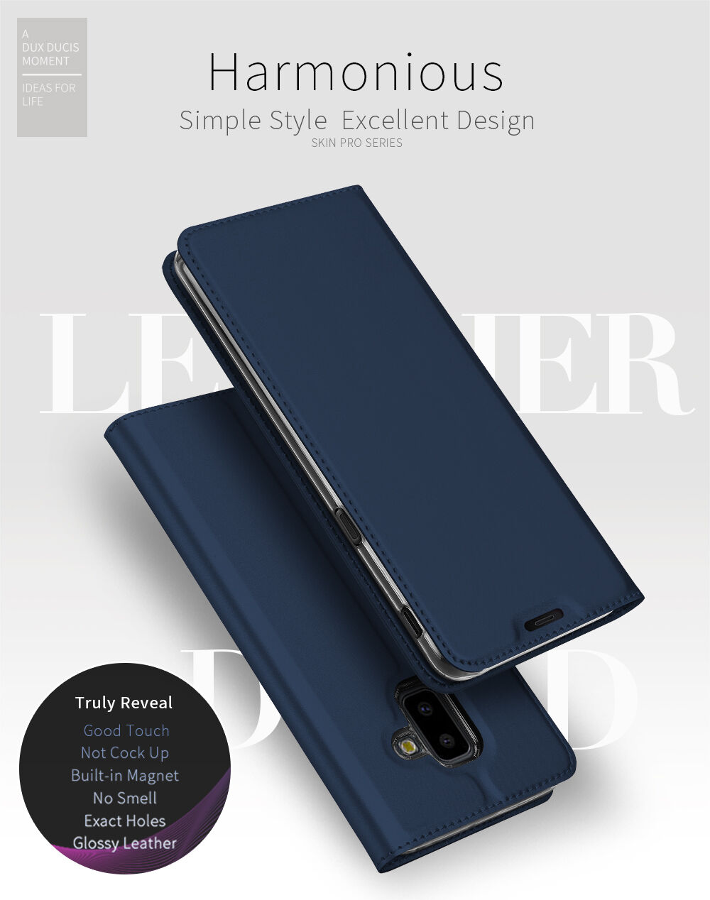 Dux Ducis Skin Pro flip cover tok Samsung Galaxy J6 Plus - sötétkék