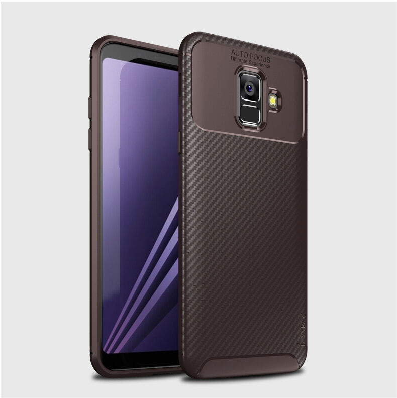 Ipaky műanyag tok karbon textúrával Samsung Galaxy A6 (2018) - fekete Ipaky műanyag tok karbon textúrával Samsung Galaxy A6 (2018) - fekete