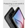 Ipaky műanyag tok karbon textúrával Samsung Galaxy A6 Plus (2018) - barna