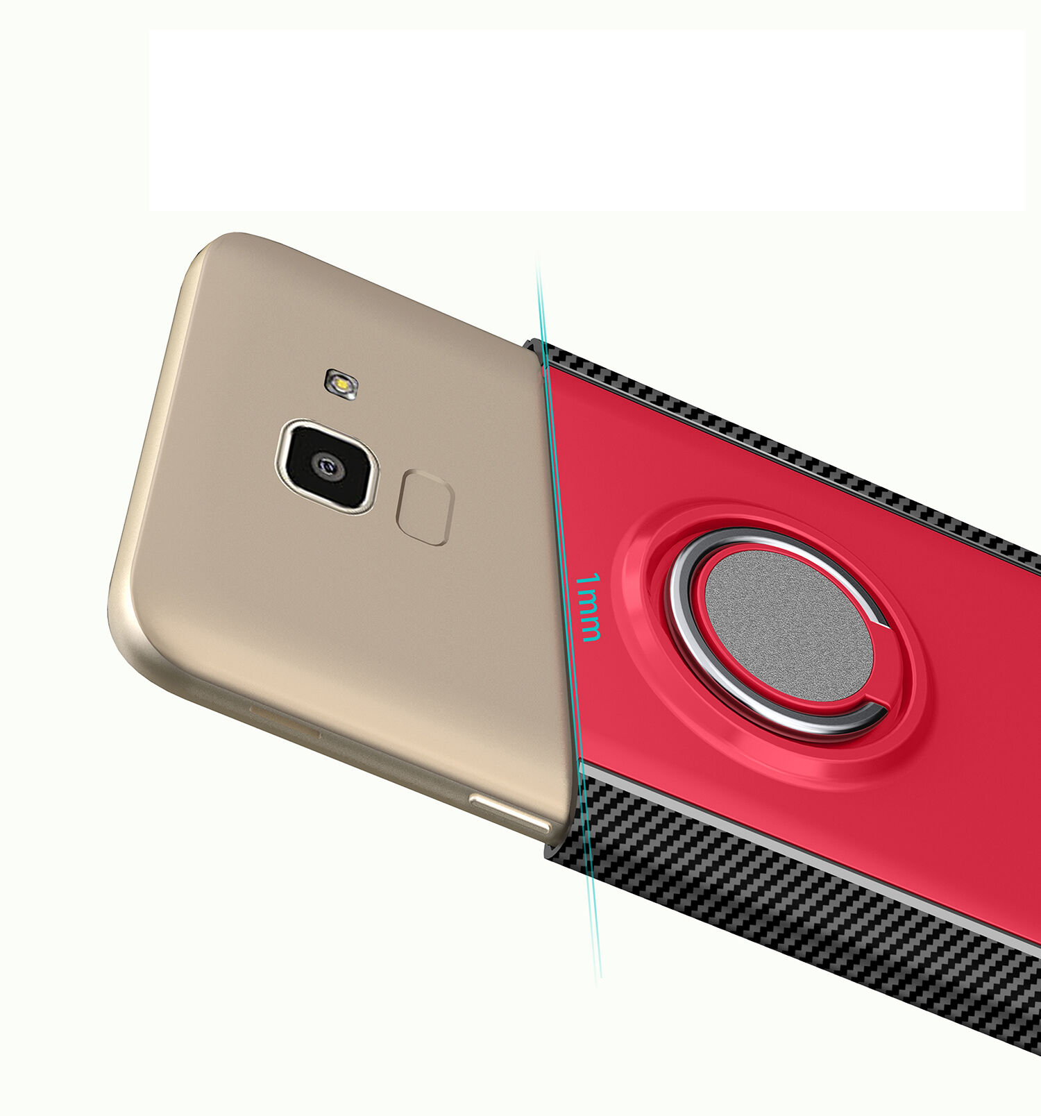 Tartós tok tartóval Samsung Galaxy J6 (2018) - piros