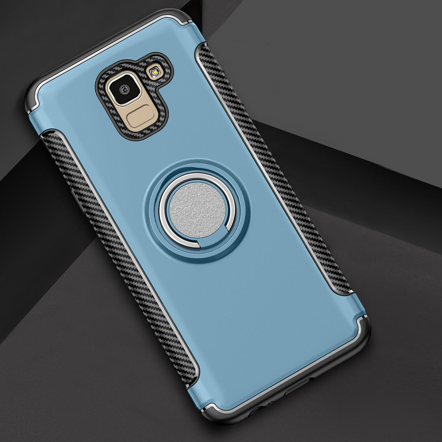 Tartós tok tartóval Samsung Galaxy J6 (2018) - piros