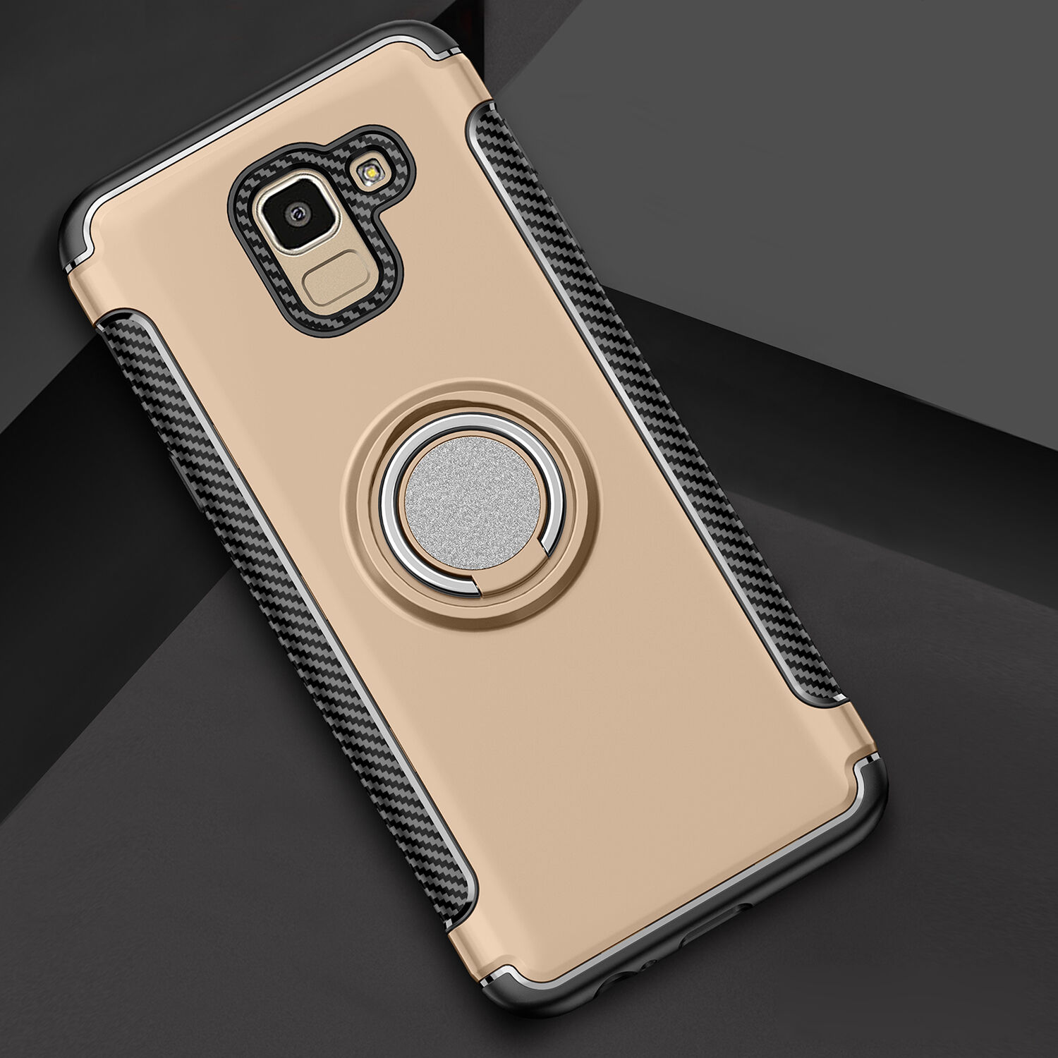 Tartós tok tartóval Samsung Galaxy J6 (2018) - piros