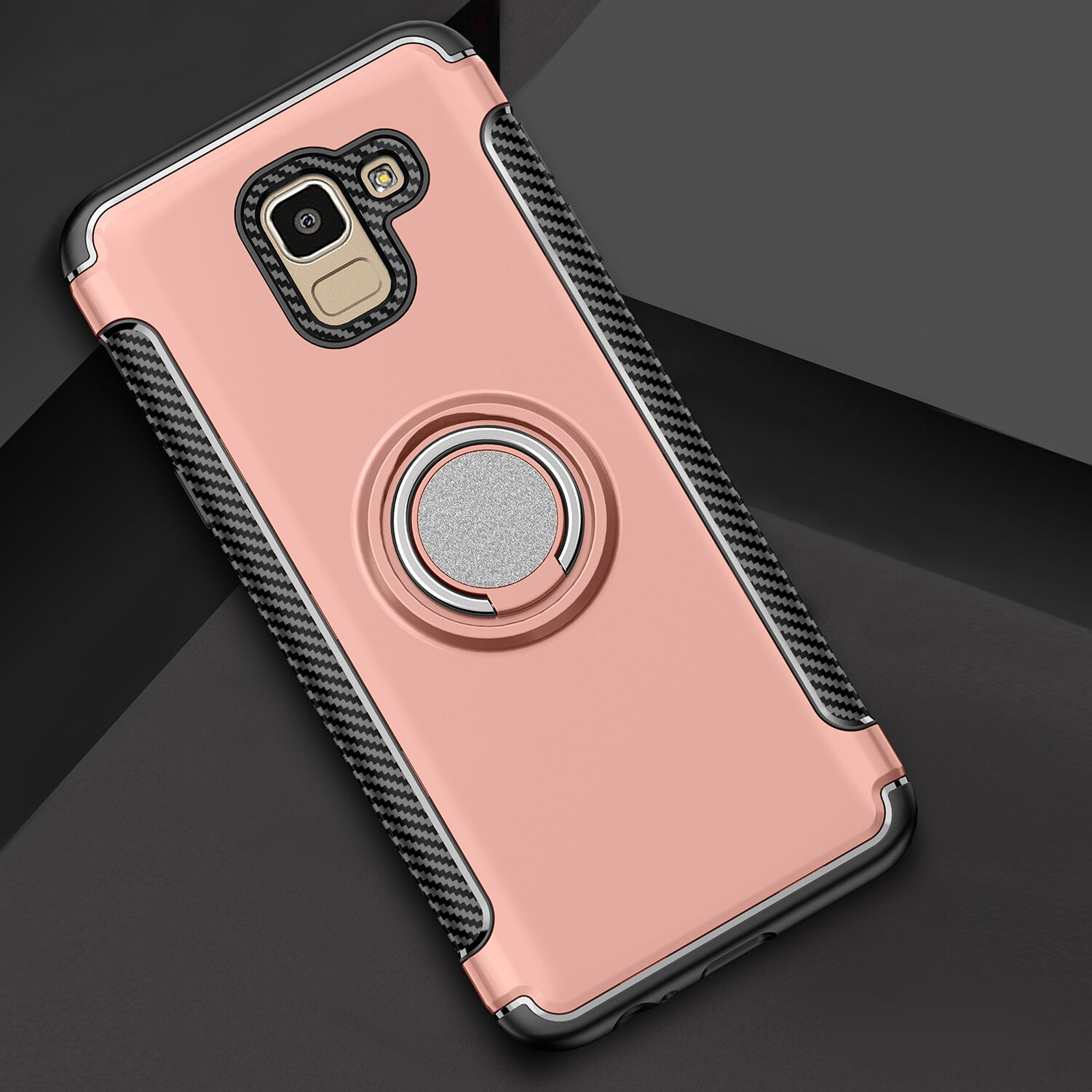 Tartós tok tartóval Samsung Galaxy J6 (2018) - piros