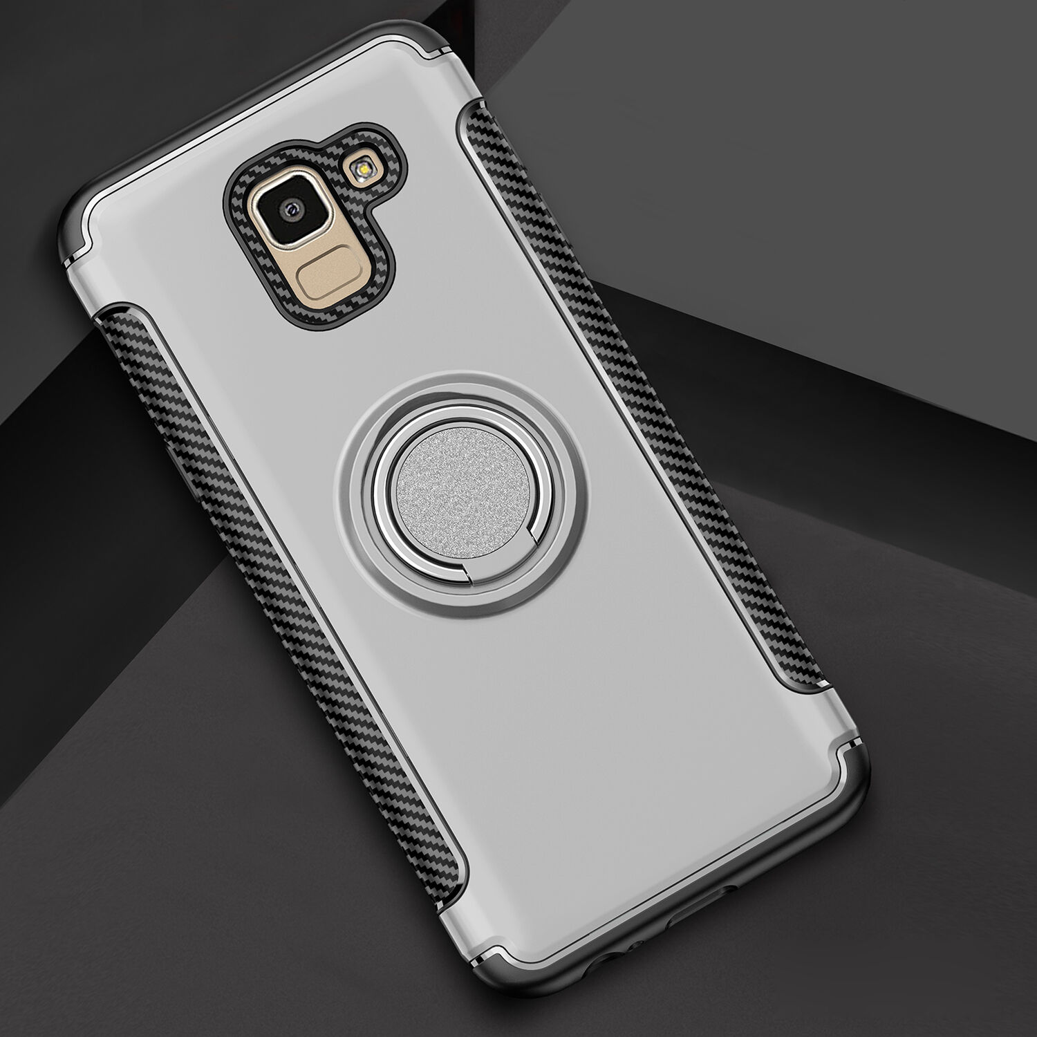 Tartós tok tartóval Samsung Galaxy J6 (2018) - piros