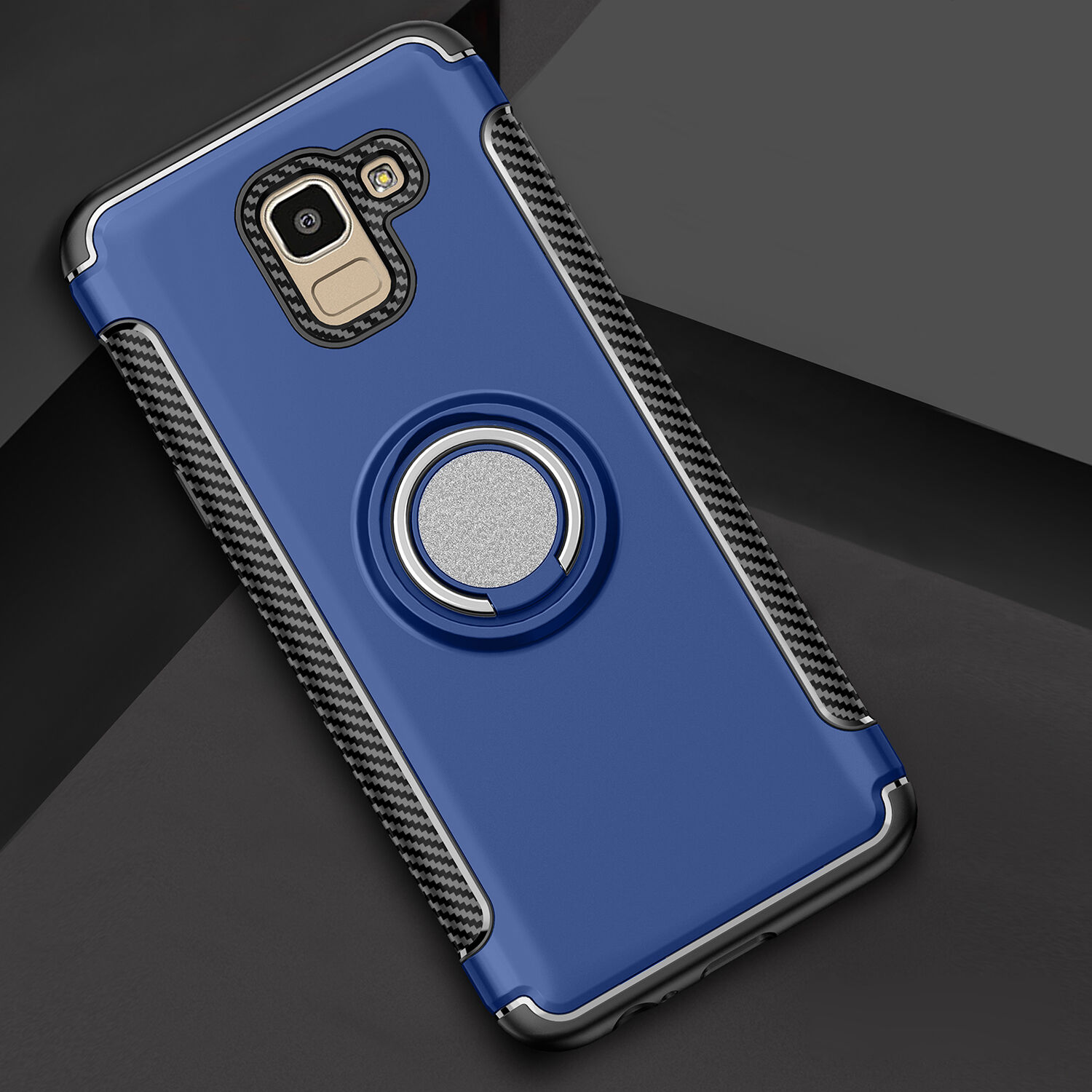 Tartós tok tartóval Samsung Galaxy J6 (2018) - piros