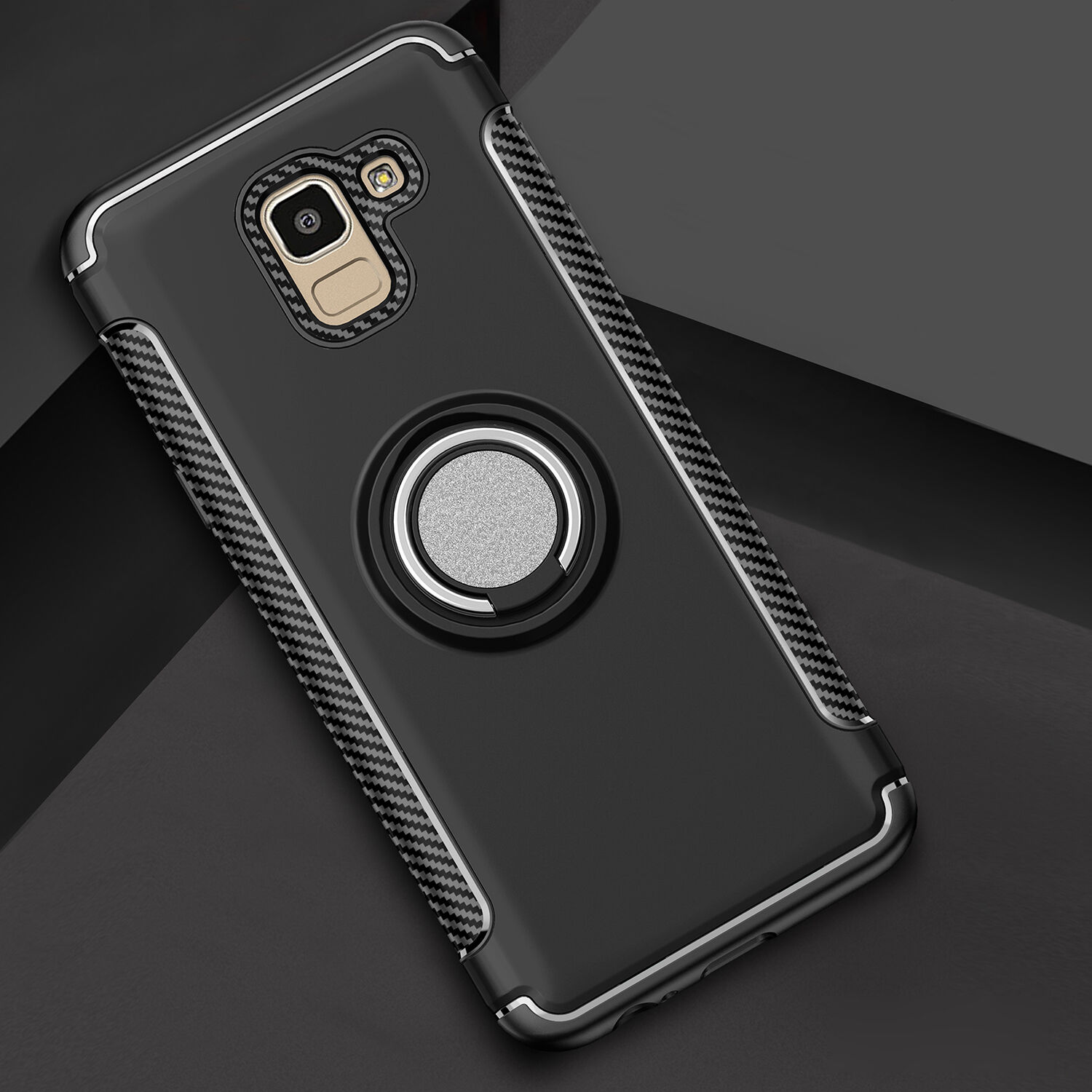 Tartós tok tartóval Samsung Galaxy J6 (2018) - piros Tartós tok tartóval Samsung Galaxy J6 (2018) - piros