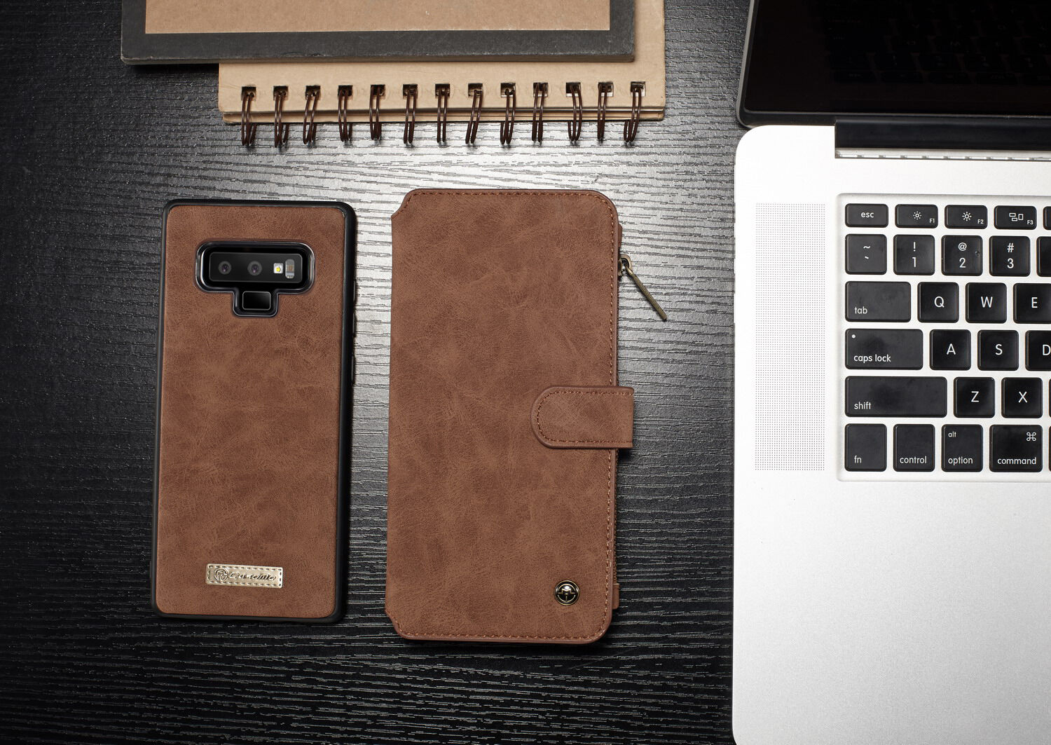 Caseme 2 az egyben pénztárcás tok Samsung Galaxy Note 9 - barna