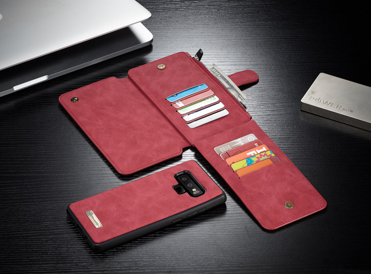 Caseme 2 az egyben pénztárcás tok Samsung Galaxy Note 9 - barna
