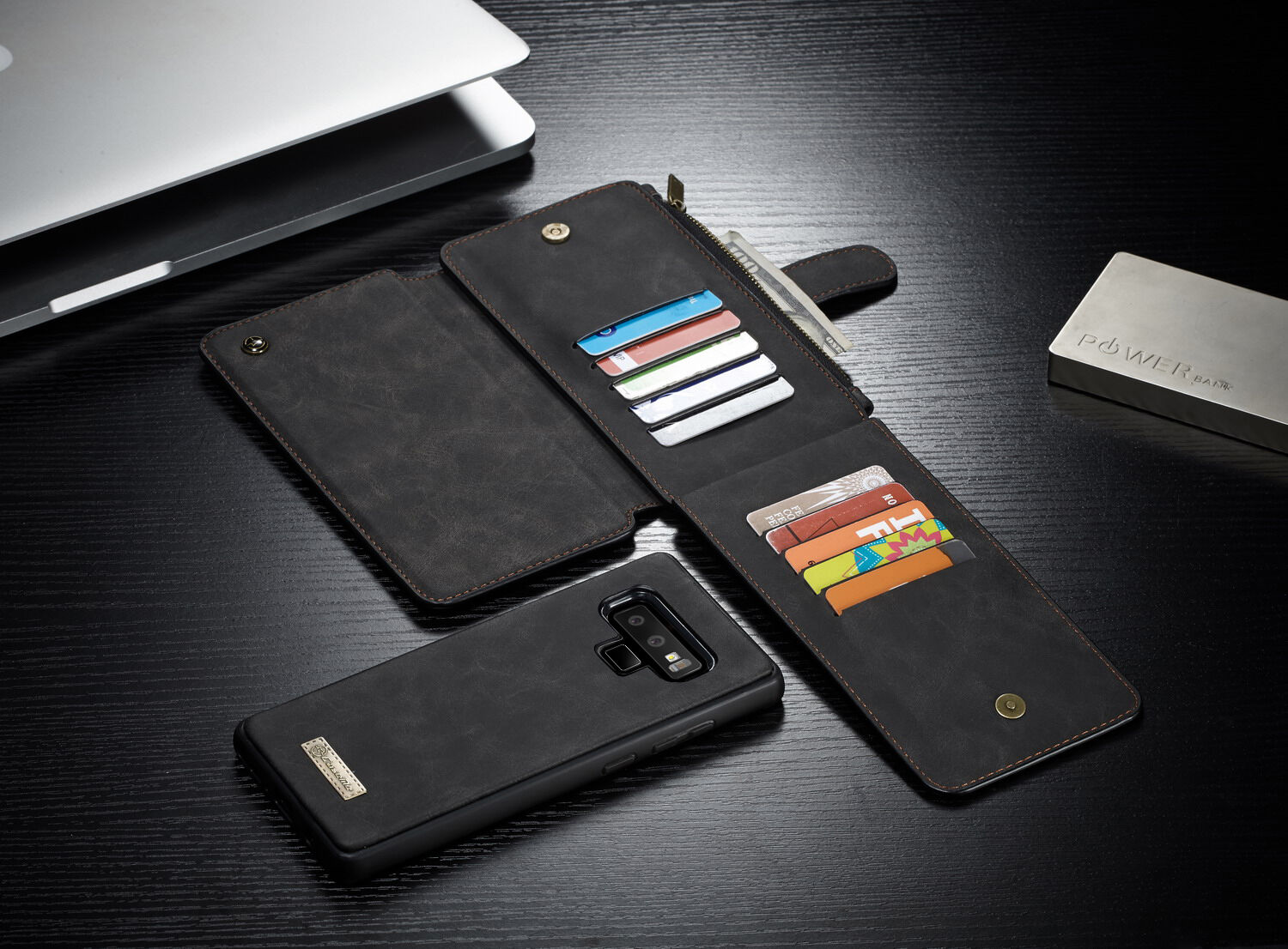 Caseme 2 az egyben pénztárcás tok Samsung Galaxy Note 9 - barna