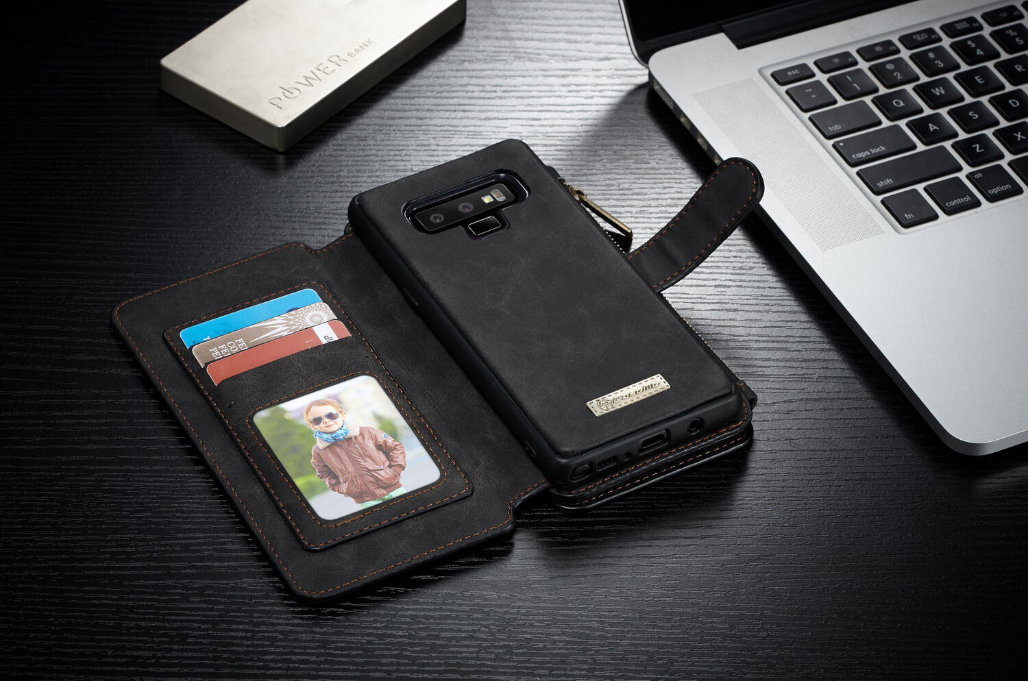 Caseme 2 az egyben pénztárcás tok Samsung Galaxy Note 9 - barna