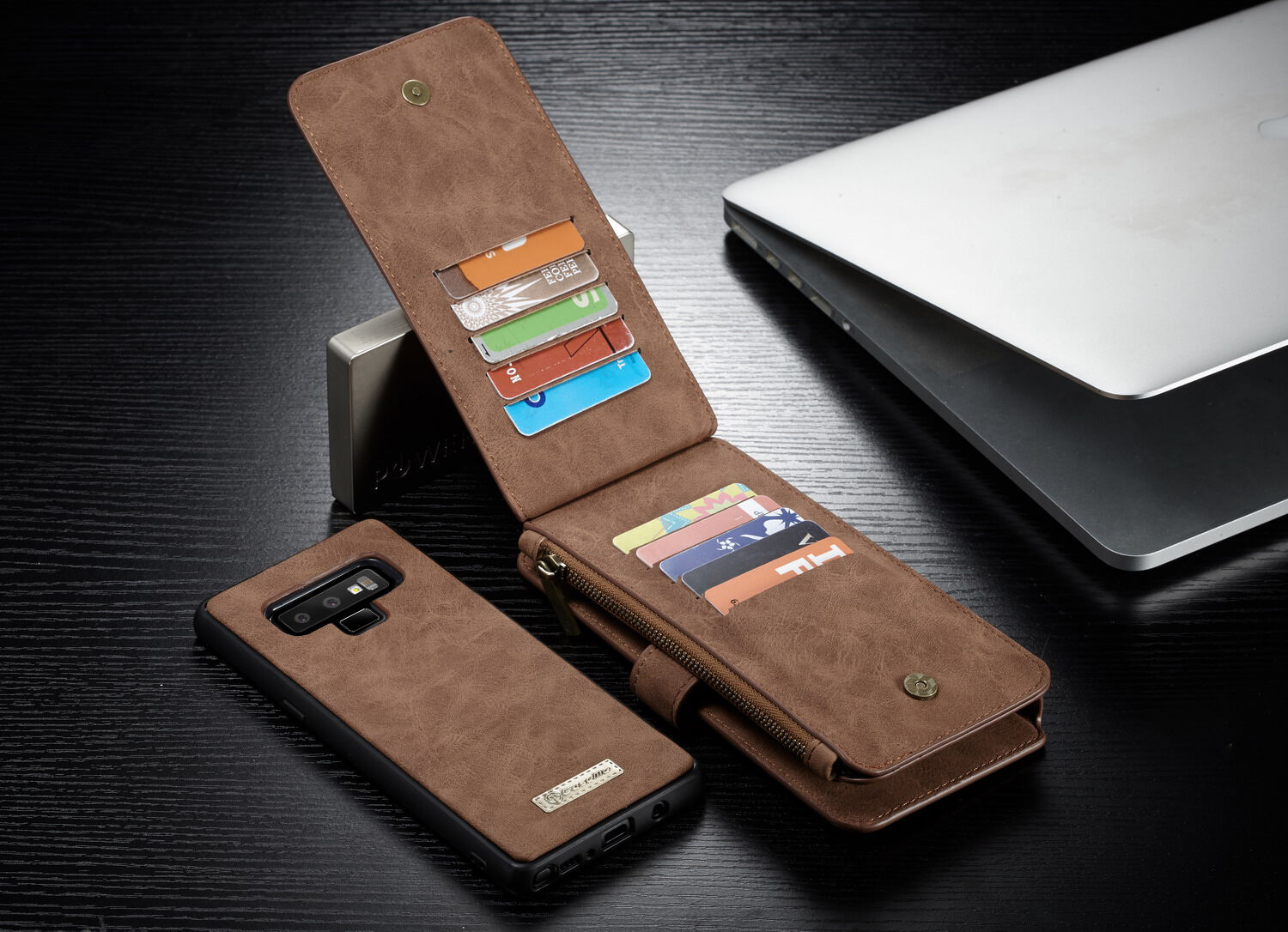 Caseme 2 az egyben pénztárcás tok Samsung Galaxy Note 9 - barna
