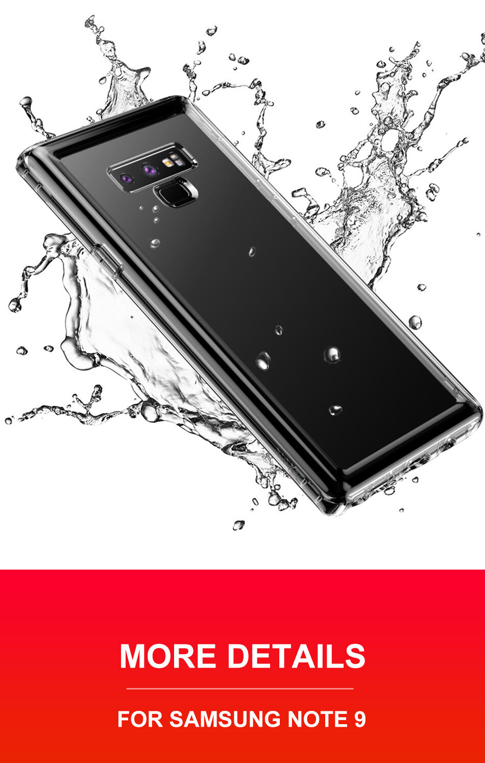 Baseus Safety műanyag tok fekete Samsung Galaxy Note 9 - transzparens
