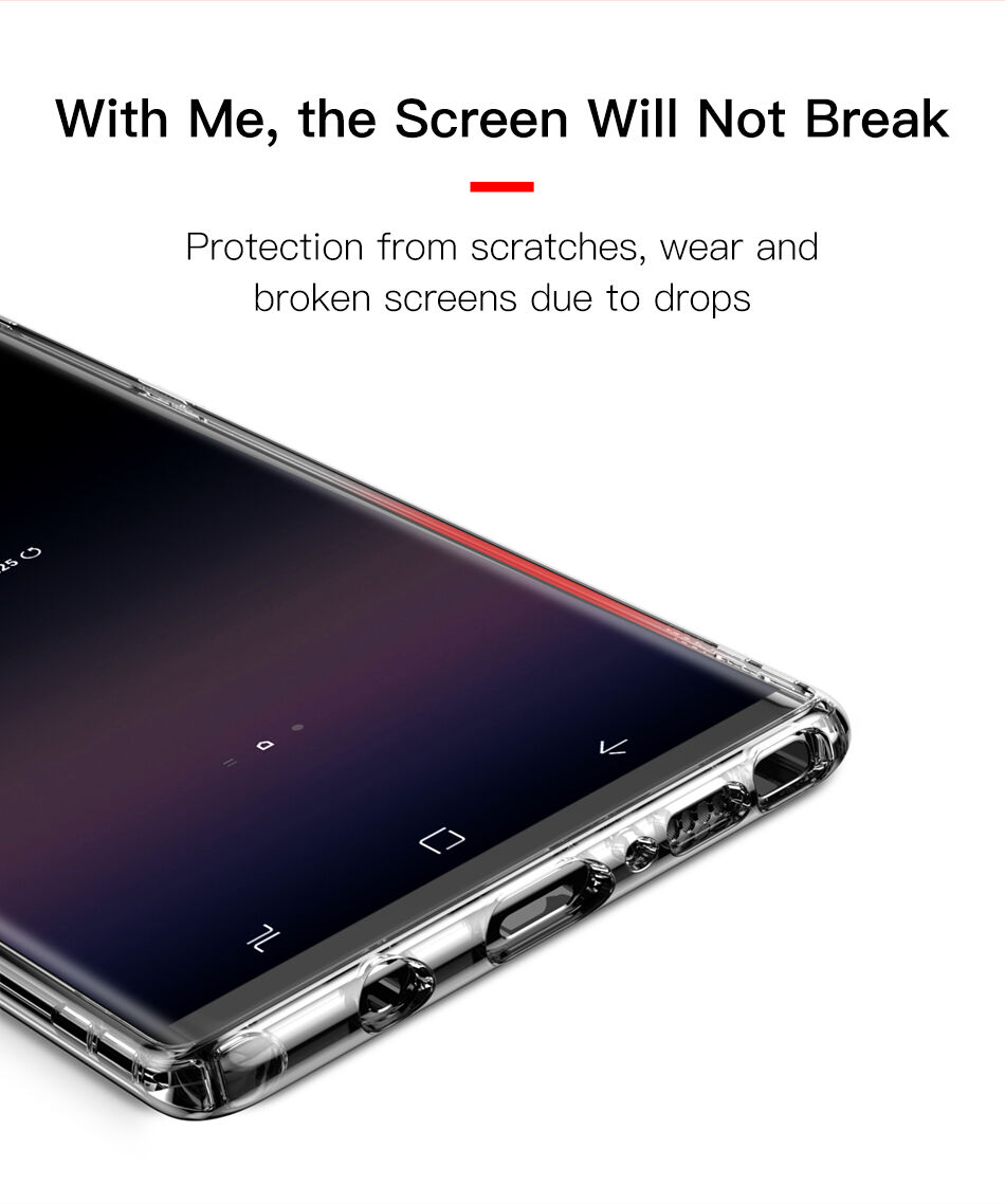 Baseus Safety műanyag tok fekete Samsung Galaxy Note 9 - transzparens