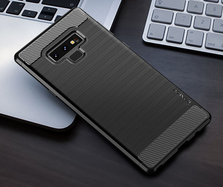 Ipaky műanyag tok csiszolt textúrával Samsung Galaxy Note 9 - fekete