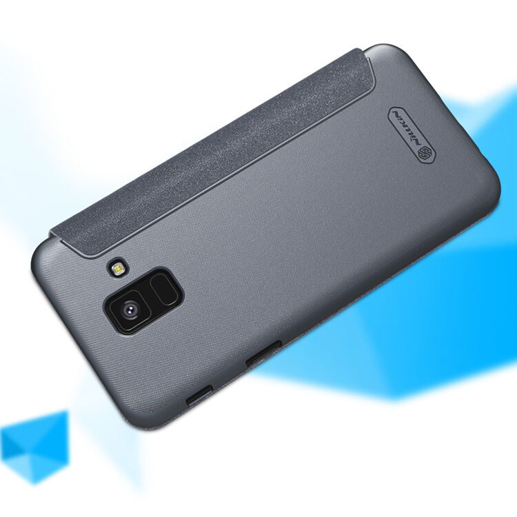 Nillkin Sparkle flip cover tok Samsung Galaxy A6 (2018) - fekete