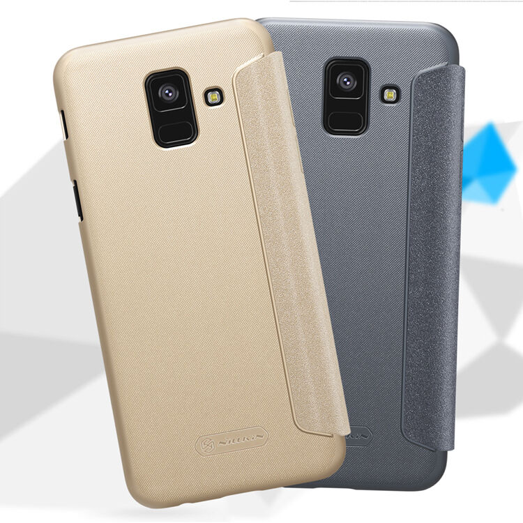 Nillkin Sparkle flip cover tok Samsung Galaxy A6 (2018) - fekete
