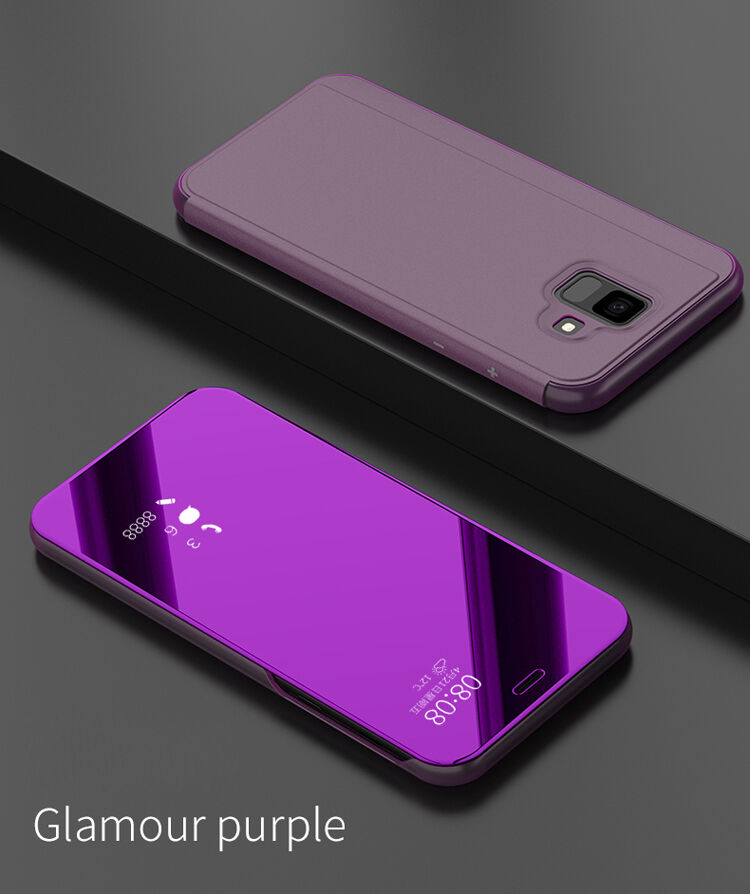 Tükrös fémezett tok Samsung Galaxy A6 (2018) - ezüst
