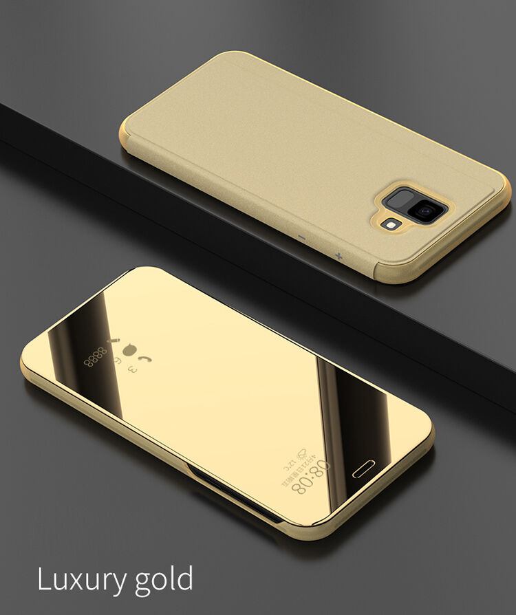 Tükrös fémezett tok Samsung Galaxy A6 (2018) - ezüst