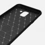 Műanyag tok csiszolt textúrával Samsung Galaxy J6 (2018) - piros