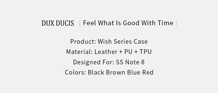 Dux Ducis Wish flip cover tok Samsung Galaxy Note 8 - barna