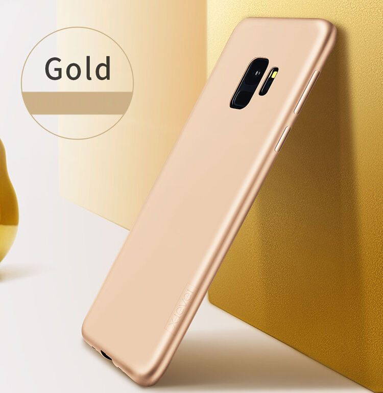 X-Level műanyag tok Frosted Samsung Galaxy S9 - arany