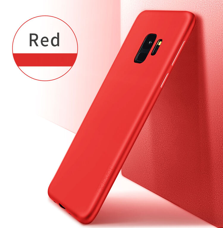X-Level műanyag tok Frosted Samsung Galaxy S9 - piros