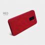 Nillkin Qin bőr flip cover tok Samsung Galaxy A6 Plus (2018) - barna