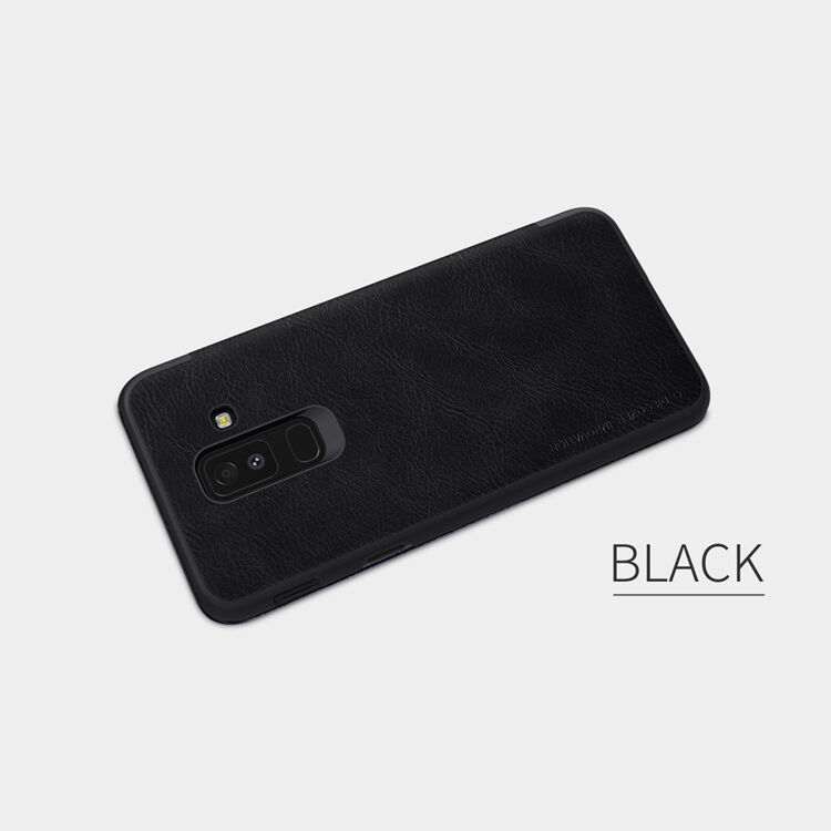 Nillkin Qin bőr flip cover tok Samsung Galaxy A6 Plus (2018) - barna