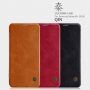 Nillkin Qin bőr flip cover tok Samsung Galaxy A6 Plus (2018) - piros